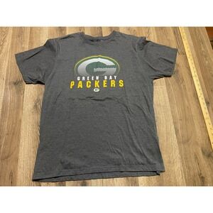 NFL Team Apparel Shirt Size XL Grey Green Yellow Wisconsin Green Bay Packers